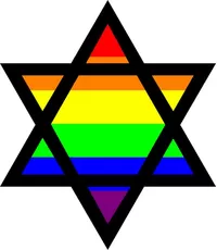 Rainbow LGBT Flag Star of David Decal / Sticker 23