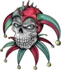 Joker Skull Decal / Sticker 01