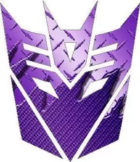 Transformers Decepticon 06 Purple Carbon Plate Decal / Sticker