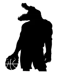 Basketball Gators Mascot Decal / Sticker 3