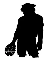 Basketball Leopards Mascot Decal / Sticker 2