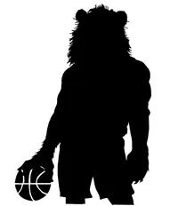 Basketball Lions Mascot Decal / Sticker 1