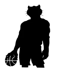 Basketball Cougars / Panthers Mascot Decal / Sticker 2