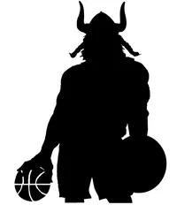 Basketball Vikings Mascot Decal / Sticker 1