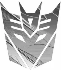 Charcoal Embossed Metal Decepticon Decal / Sticker