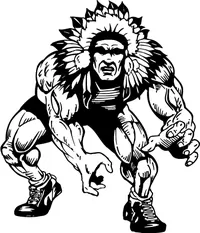 Wrestling Chiefs Mascot Decal / Sticker