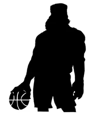 Basketball Frontiersman Mascot Decal / Sticker 2