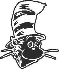 Cat in the Hat Decal / Sticker 03