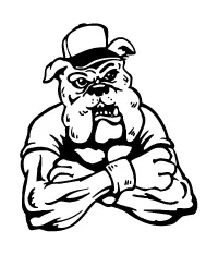 Baseball Bulldog Mascot Decal / Sticker