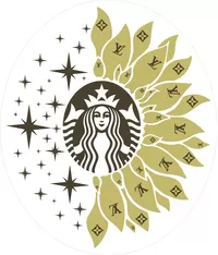 Louis Vuitton Starbucks Decal / Sticker 32