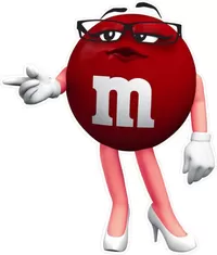 Red Female M&M Decal / Sticker 73