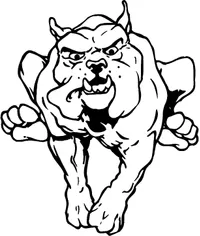 Running Bulldog Mascot Decal / Sticker