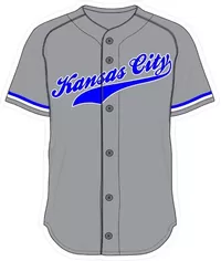 00 Gray Kansas City Jersey Decal / Sticker