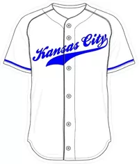 00 White Kansas City Jersey Decal / Sticker