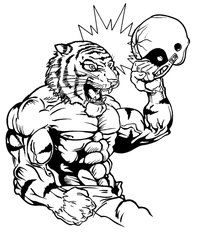 Football Tigers Mascot Decal / Sticker 3