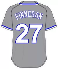 27 Brandon Finnegan Gray Jersey Decal / Sticker