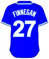 27 Brandon Finnegan Royal Blue Jersey Decal / Sticker