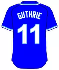 11 Jeremy Guthrie Royal Blue Jersey Decal / Sticker