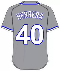 40 Kelvin Herrera Gray Jersey Decal / Sticker