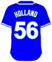 56 Greg Holland Royal Blue Jersey Decal / Sticker