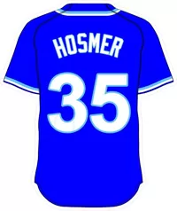 35 Eric Hosmer Royal Blue Jersey Decal / Sticker