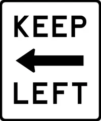 Keep Left Decal / Sticker 01