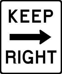 Keep Right Decal / Sticker 01