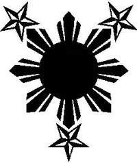 Filipino Sun with Stars Decal / Sticker