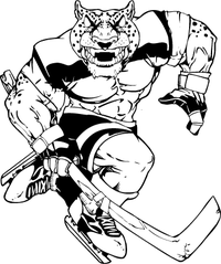 Hockey Jaguars Mascot Decal / Sticker