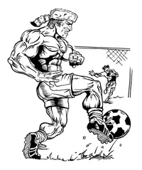 Soccer Frontiersman Mascot Decal / Sticker 3