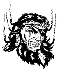 Pirates Mascot Decal / Sticker 4