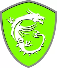 MSI Computers Lime Green Crest Decal / Sticker 05