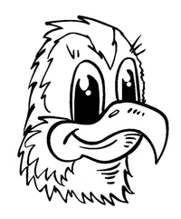 Eagles Mascot Decal / Sticker 2