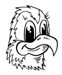 Hawks / Falcons Mascot Decal / Sticker 1