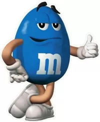 blue m&m Sticker for Sale by memetrashpepe