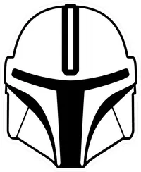 Mandalarian Helmet Decal / Sticker 02