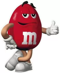 Red Female M&M Decal / Sticker 39