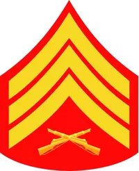 USMC Sergeant Chevron Decal / Sticker 02