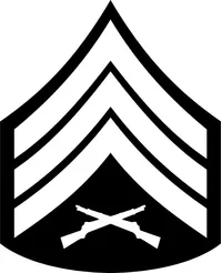 USMC Sergeant Chevron Decal / Sticker 03