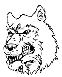 Wolves Mascot Decal / Sticker 6