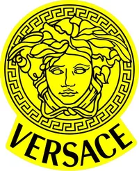 Yellow and Black Versace Decal / Sticker 11