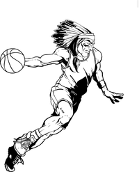 Basketball Chiefs Mascot Decal / Sticker