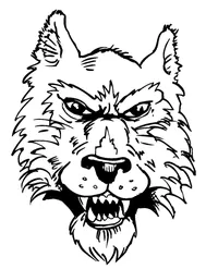 Wolves Mascot Decal / Sticker 4