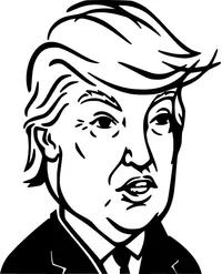 TRUMP Cartoon Decal / Sticker 16