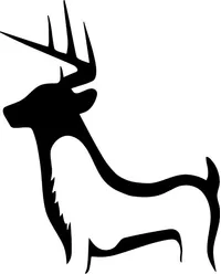 Chasing Tail Deer Decal / Sticker 01