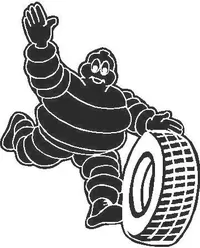 Michelin Man with Tire Decal / Sticker