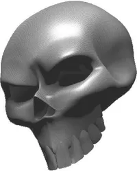 3D Carbon Fiber Skull 01 Decal / Sticker