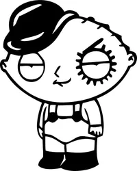 Stewie Griffin A Clockwork Orange Decal / Sticker 03