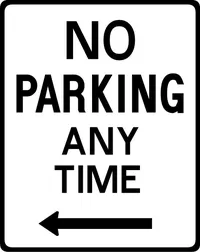 No Parking Anytime Decal / Sticker 09