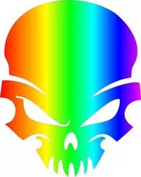 Rainbow Skull Decal / Sticker 40